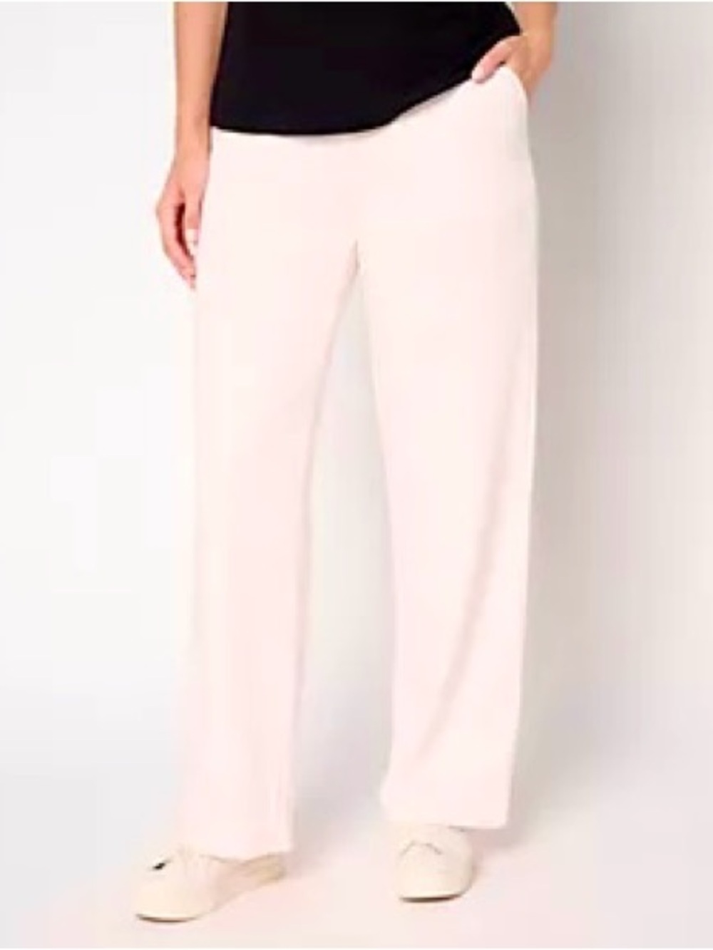 New QVC Belle Beach by Kim Gravel Seaside Sweats Beach Pants / Pink / Lg Petite
